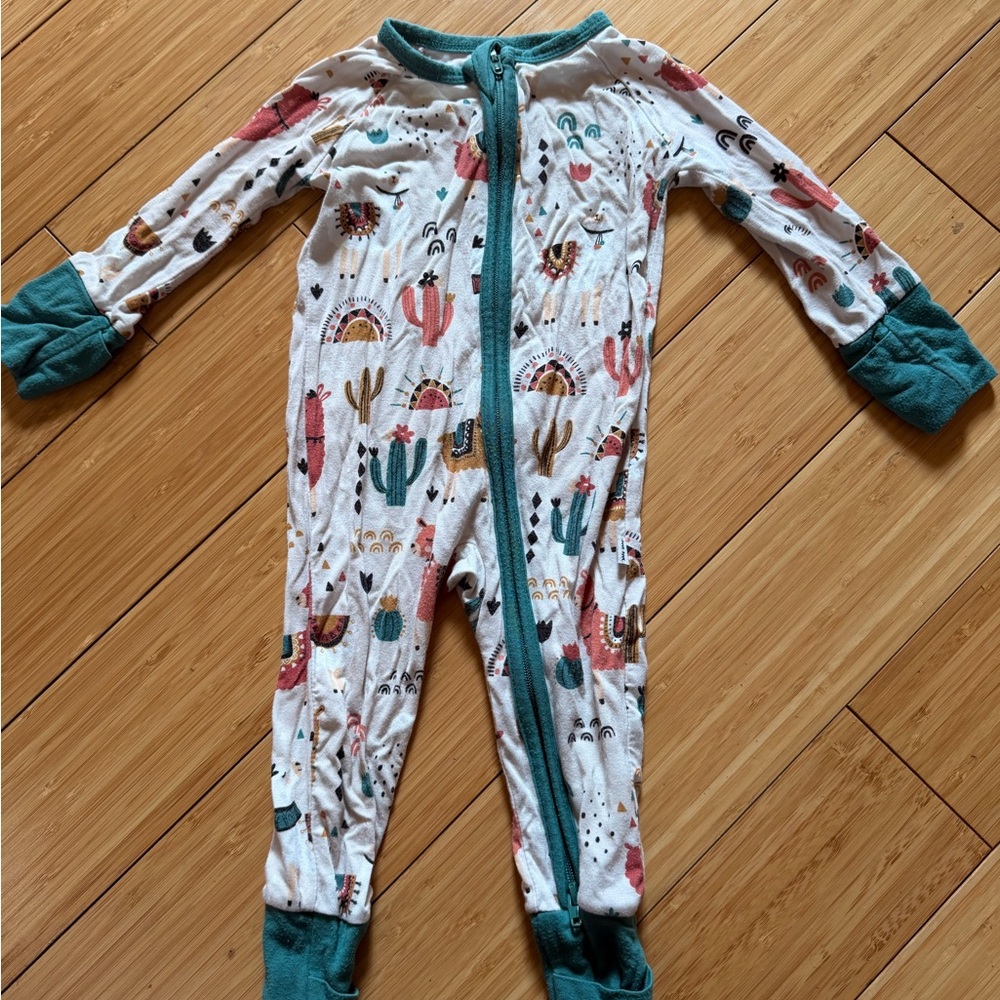 Little Sleepies Llama love print 0-3mo